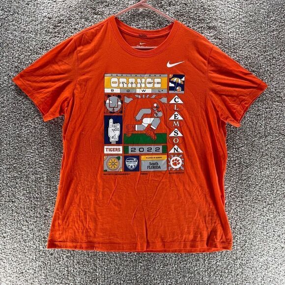 Clemson Tigers Shirt Mens Extra Large Orange 2022 Orange Bowl Nike NCAA Football - Picture 1 of 9